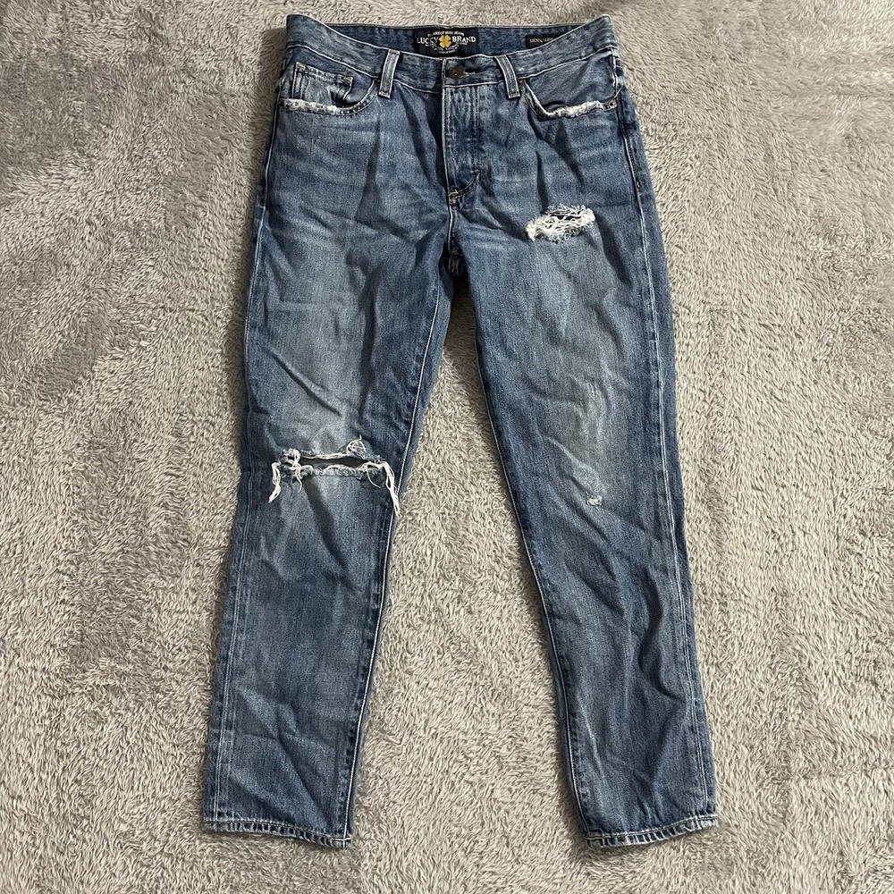 Lucky Brand Jeans Womens Size 2/26 Sienna Slim Boyfriend Blue Denim‎ Button Fly